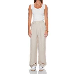 NEW WITHBLACK villa tailored linen pants in beige